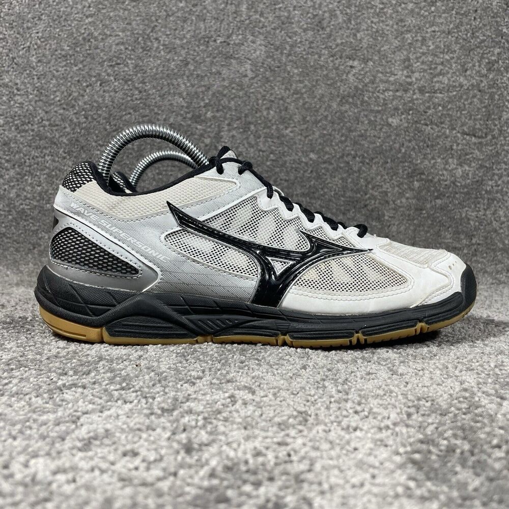 Mizuno Wave Supersonic White Black Women's Volleyball Sneakers Shoes Size 9